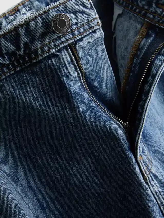 Blugi cargo largi, cu talie medie Blugi cargo largi, cu talie medie