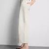 Blugi cropped din denim cu croi larg Blugi cropped din denim cu croi larg