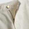 Blugi cropped din denim cu croi larg Blugi cropped din denim cu croi larg