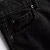 Blugi cropped din denim cu croi larg Blugi cropped din denim cu croi larg