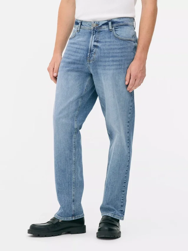 Blugi cu picior drept elastic Blugi cu picior drept elastic