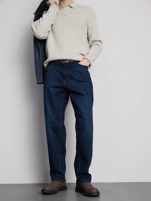 Blugi cu picior drept elastic Blugi cu picior drept elastic