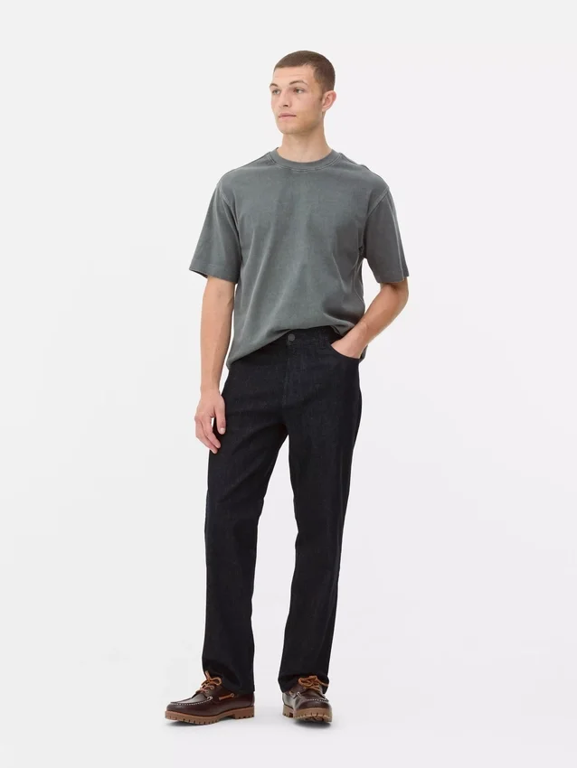 Blugi cu picior drept elastic Blugi cu picior drept elastic