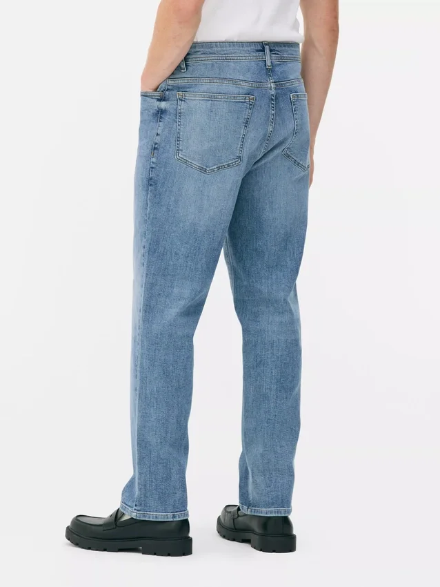 Blugi cu picior drept elastic Blugi cu picior drept elastic