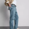 Blugi cu picior drept elastic Blugi cu picior drept elastic