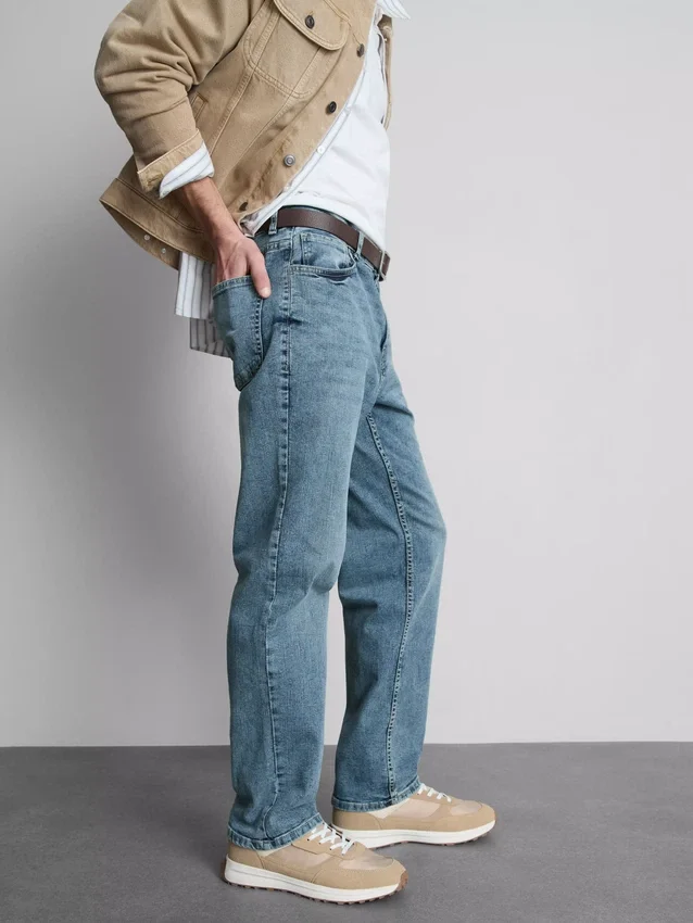 Blugi cu picior drept elastic Blugi cu picior drept elastic