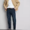 Blugi cu talie medie și croială slim Blugi cu talie medie și croială slim