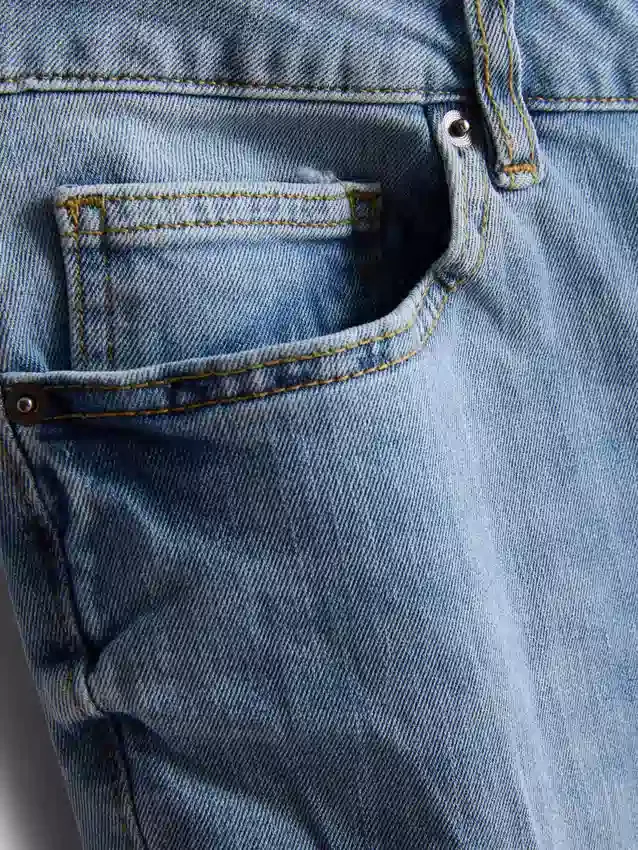 Blugi cu talie medie și croială slim Blugi cu talie medie și croială slim