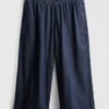Blugi culotte cu croi larg Blugi culotte cu croi larg