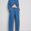Blugi de trening din denim de bumbac, cu croială conică Blugi de trening din denim de bumbac, cu croială conică