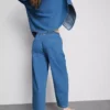 Blugi de trening din denim de bumbac, cu croială conică Blugi de trening din denim de bumbac, cu croială conică
