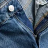 Blugi din denim cu talie joasă, croi drept și lejer Blugi din denim cu talie joasă, croi drept și lejer