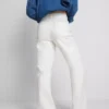 Blugi din denim de bumbac cu croi drept