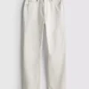 Blugi din denim de bumbac cu croi drept