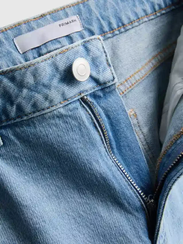 Blugi din denim de bumbac cu croi drept Blugi din denim de bumbac cu croi drept