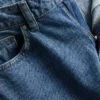 Blugi din denim de bumbac, cu croi drept și picioare conice Blugi din denim de bumbac, cu croi drept și picioare conice