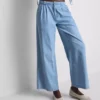 Blugi din denim de bumbac, cu croi larg și pliuri Blugi din denim de bumbac, cu croi larg și pliuri