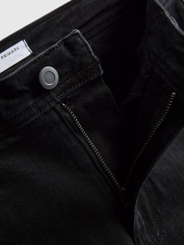 Blugi din denim de bumbac, cu talie medie și croi evazat Blugi din denim de bumbac, cu talie medie și croi evazat