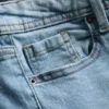 Blugi din denim de bumbac, cu talie medie și croi evazat Blugi din denim de bumbac, cu talie medie și croi evazat