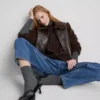 Blugi din denim de bumbac, cu talie înaltă și croi conic Blugi din denim de bumbac, cu talie înaltă și croi conic