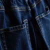 Blugi din denim de bumbac, cu talie înaltă și croi conic Blugi din denim de bumbac, cu talie înaltă și croi conic