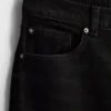Blugi din denim de bumbac, cu talie înaltă și croi conic Blugi din denim de bumbac, cu talie înaltă și croi conic