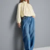 Blugi din denim de bumbac de calitate superioară, cu croi evazat Blugi din denim de bumbac de calitate superioară, cu croi evazat