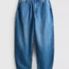 Blugi din denim de bumbac de calitate superioară, cu croi evazat Blugi din denim de bumbac de calitate superioară, cu croi evazat