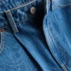 Blugi din denim de bumbac de calitate superioară, cu croi evazat Blugi din denim de bumbac de calitate superioară, cu croi evazat