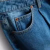 Blugi din denim de bumbac de calitate superioară, cu croi evazat Blugi din denim de bumbac de calitate superioară, cu croi evazat