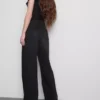 Blugi din denim de bumbac, talie medie, croi larg Blugi din denim de bumbac, talie medie, croi larg