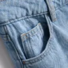 Blugi din denim de bumbac, talie medie, croi larg Blugi din denim de bumbac, talie medie, croi larg
