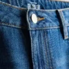Blugi din denim de bumbac, talie medie, croi larg Blugi din denim de bumbac, talie medie, croi larg