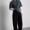 Blugi largi cu talie medie Blugi largi cu talie medie