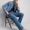 Blugi relaxați cu talie înaltă Blugi relaxați cu talie înaltă