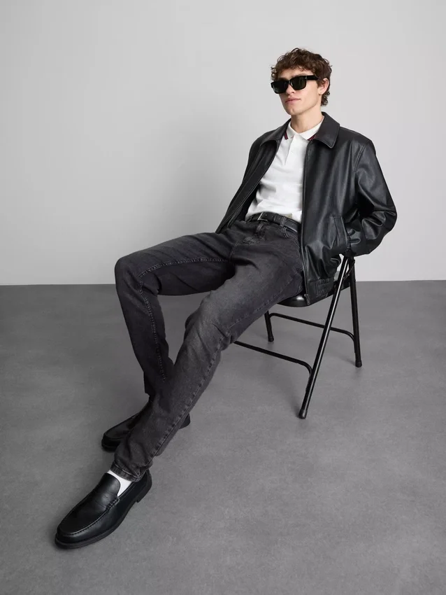 Blugi skinny cu talie medie Blugi skinny cu talie medie