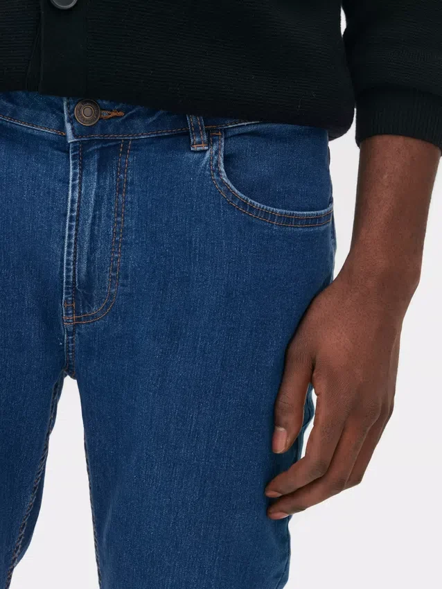 Blugi skinny cu talie medie Blugi skinny cu talie medie