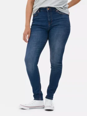 Blugi skinny cu talie înaltă