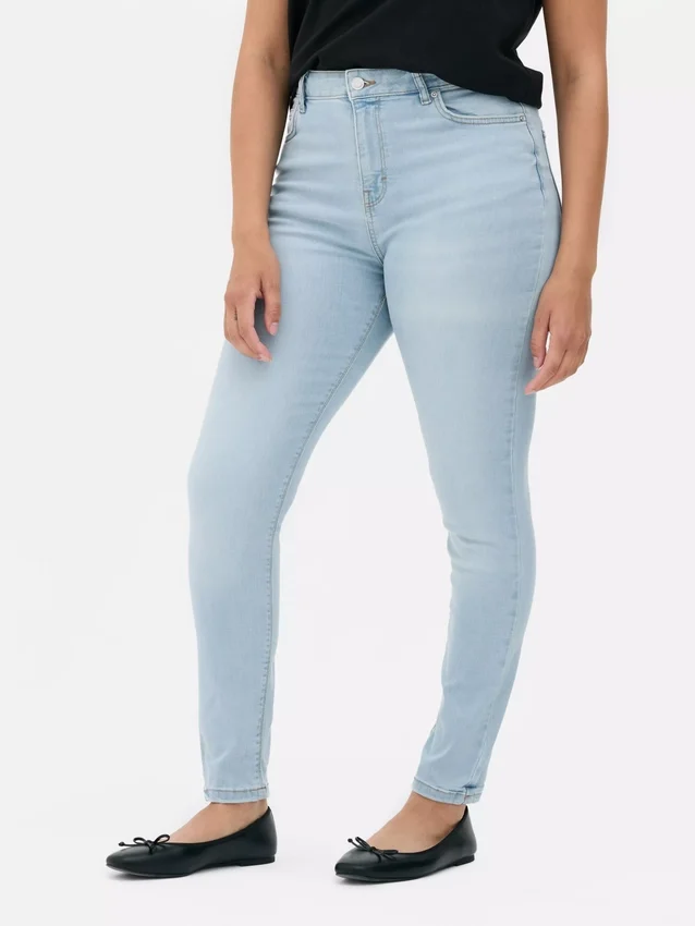 Blugi skinny cu talie înaltă Blugi skinny cu talie înaltă