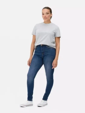 Blugi skinny cu talie înaltă