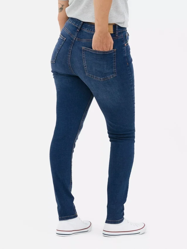 Blugi skinny cu talie înaltă Blugi skinny cu talie înaltă