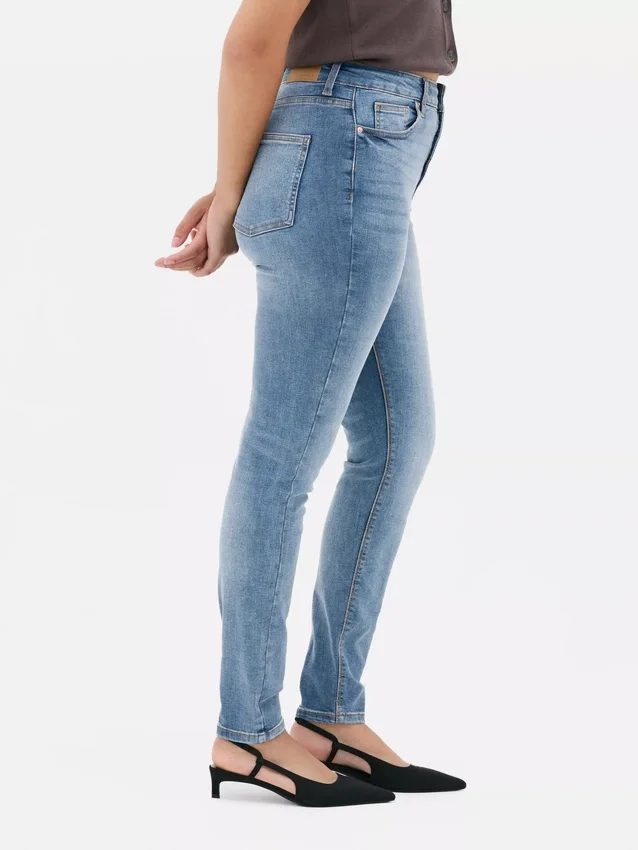 Blugi skinny cu talie înaltă Blugi skinny cu talie înaltă