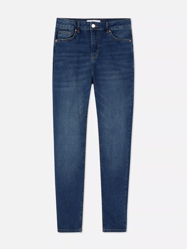 Blugi skinny cu talie înaltă Blugi skinny cu talie înaltă