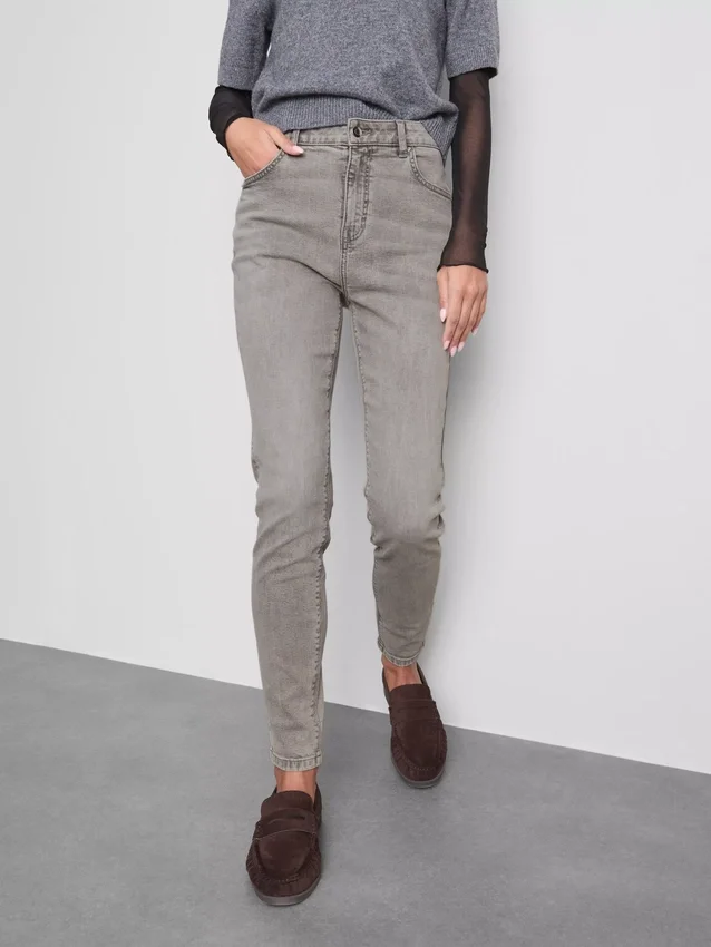 Blugi skinny din denim cu conținut ridicat de bumbac Blugi skinny din denim cu conținut ridicat de bumbac