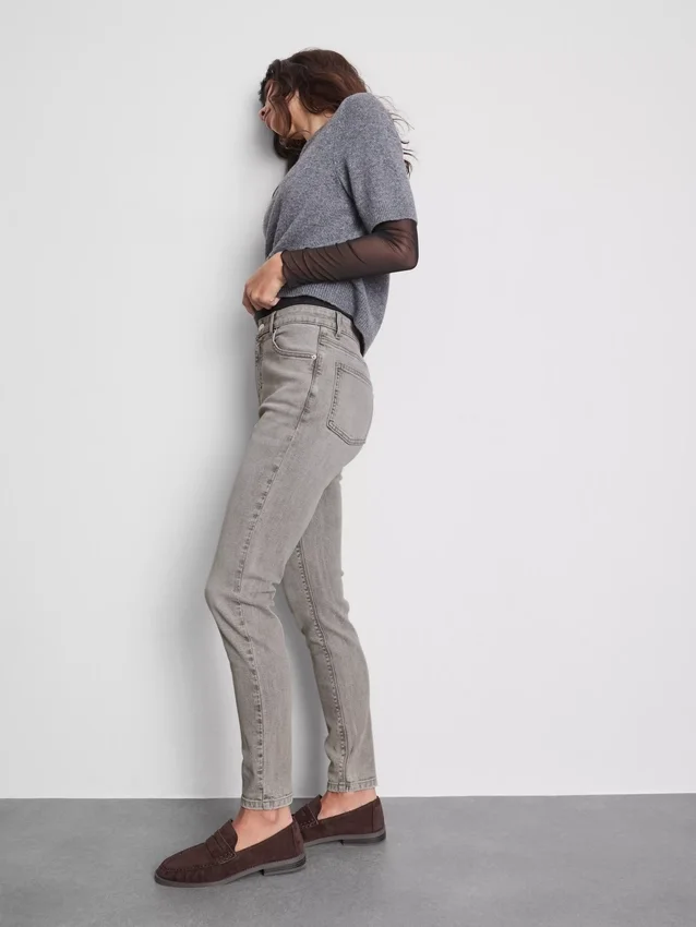Blugi skinny din denim cu conținut ridicat de bumbac Blugi skinny din denim cu conținut ridicat de bumbac