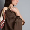 Bluză asimetrică din satin, cu un singur umăr Bluză asimetrică din satin, cu un singur umăr