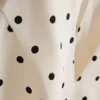 Bluză cu guler halter și volane, cu buline Bluză cu guler halter și volane, cu buline