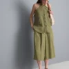 Bluză cu guler halter, texturată, cu nasturi Bluză cu guler halter, texturată, cu nasturi