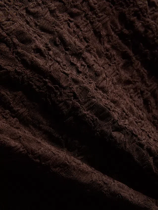 Bluză cu guler înalt texturat Bluză cu guler înalt texturat