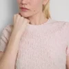 Bluză cu mâneci scurte și efect de șifon Bluză cu mâneci scurte și efect de șifon